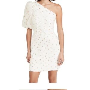 Shoshanna White One Sleeve Dress